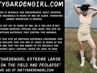Dirtygardengirl espouse ass extreme large dildo on the field and prolapse